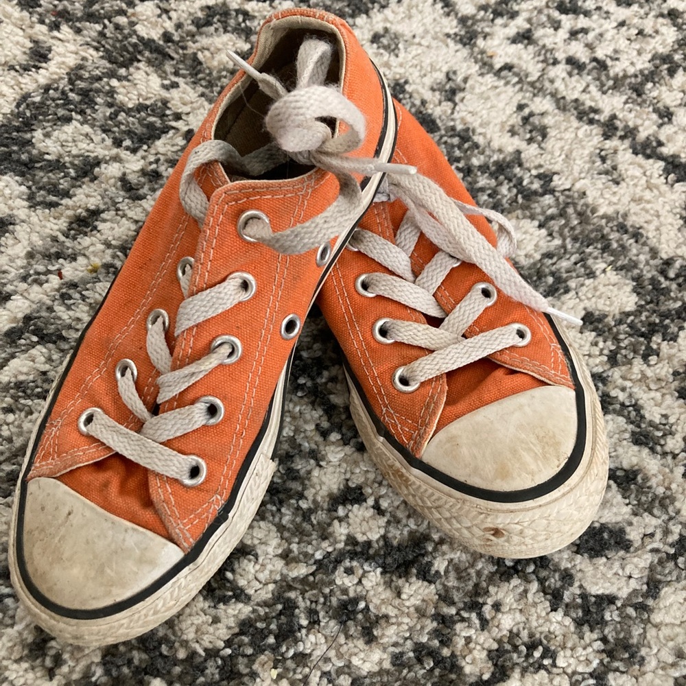 Orange Converse Little Girls